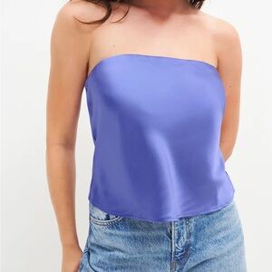 Reformation Blue Strapless Camisole